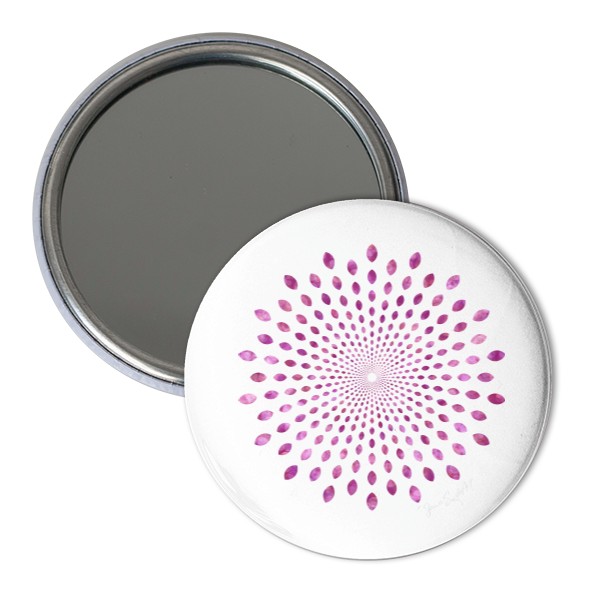 Mirror s potiskem Colorful mandala in pink