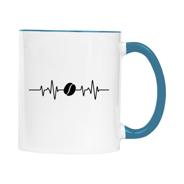 Cup colourful s potiskem EKG coffee bean