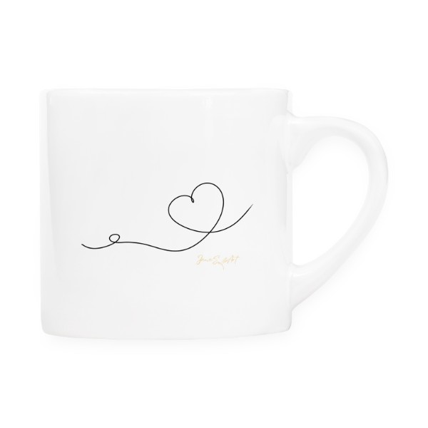 Cup espresso s potiskem Heart in motion