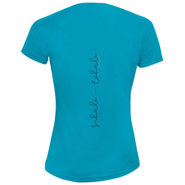 Ladies' functional T-shirt s potiskem Inhale - Exhale