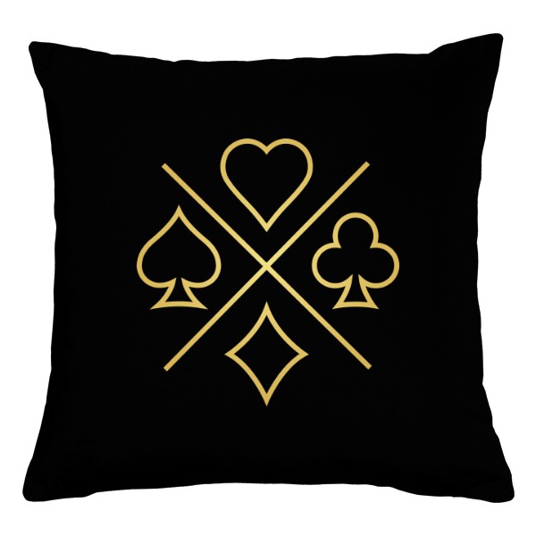 Vankúš bavlnený s potlačou karty