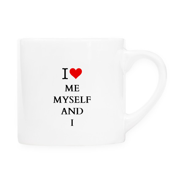 Hrnek espresso (Lungo) s potiskem Love Yourself More And More