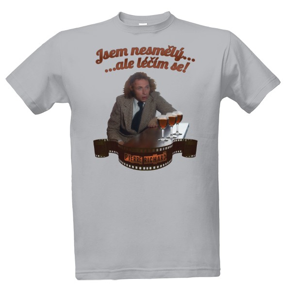 Tričko s potlačou Pierre Richard - Jsem nesmělý ale léčím se