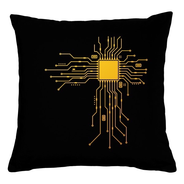 Vankúš bavlnený s potlačou počítačový procesor